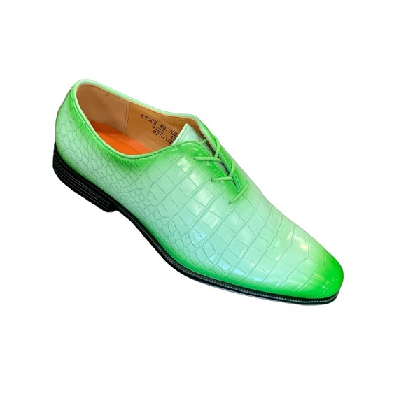 Urbanfashionsinc.Com Shoes | Mens Green Apple Mint Two Tone Dress Shoe for Men and Boys Retro Design | Color: Green | Size: 10.5 | Lukinshrpkrrish's